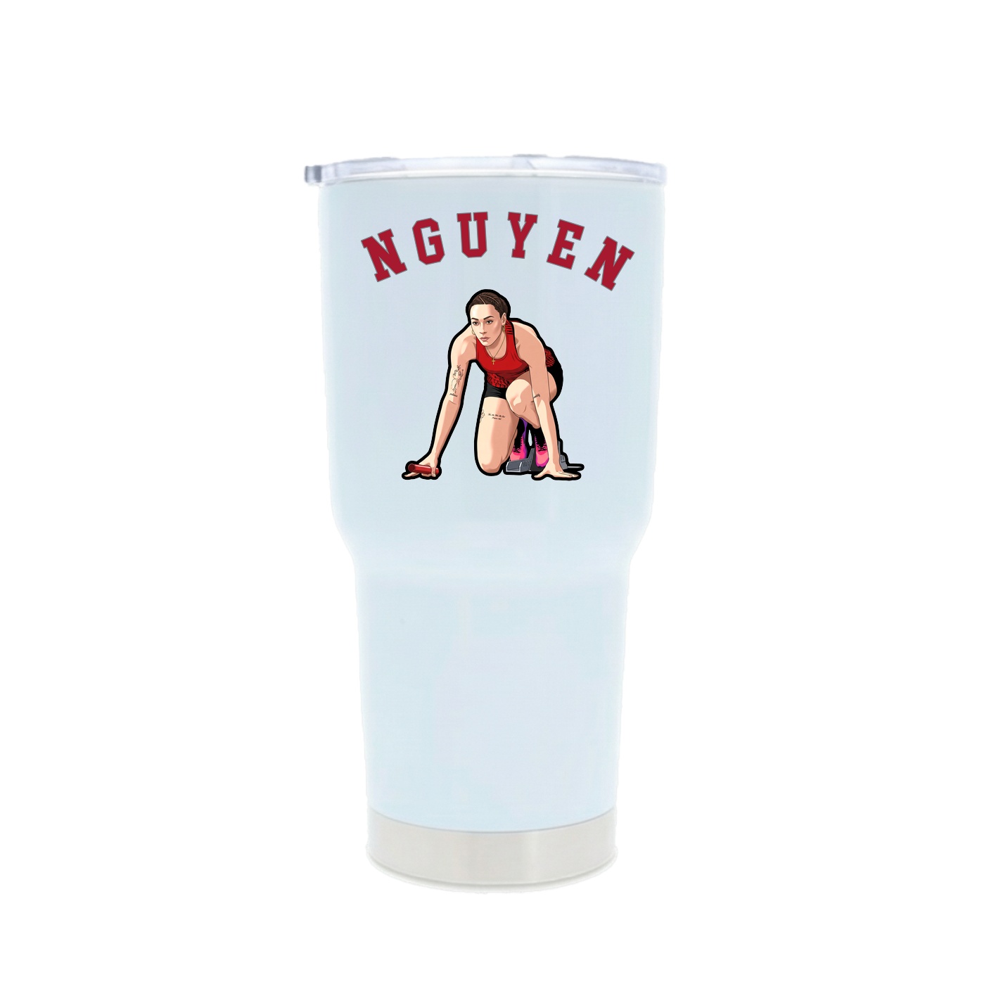 30oz Stainless Steel Tumbler — Shirsey Arch in White