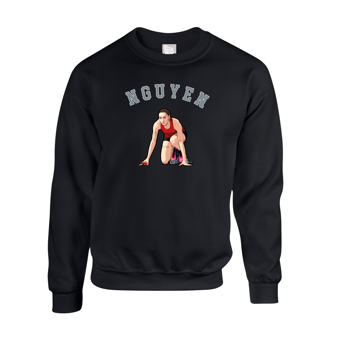 Fleece Crew — Shirsey Arch in Black