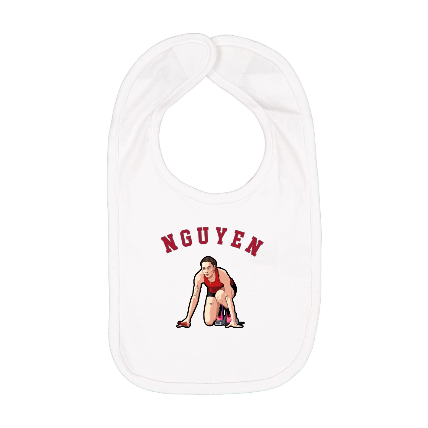 Infant Bib — Shirsey Arch in White
