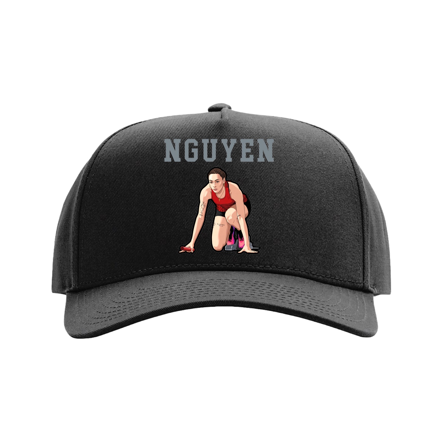 Full Fabric Five-Panel Champ Cap — Shirsey in Black