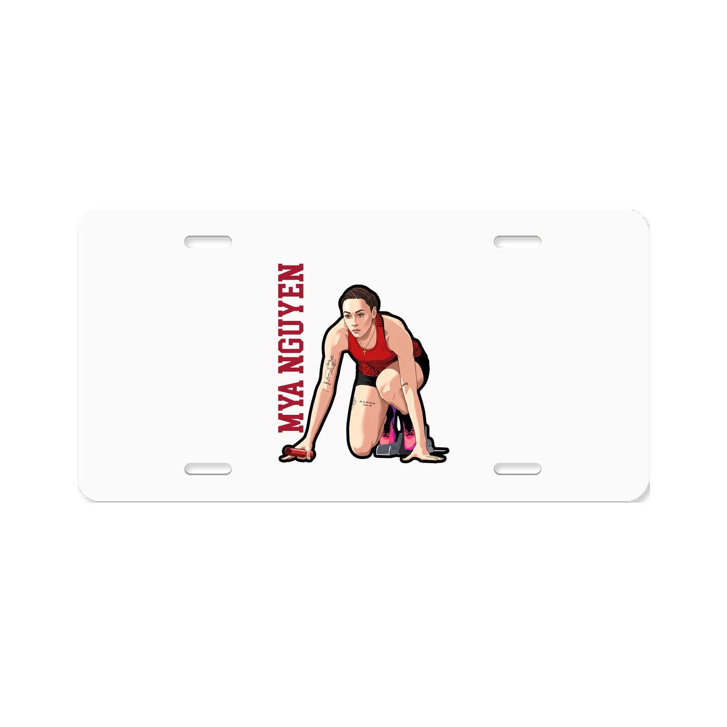 License Plate — Name Vertical in Classic