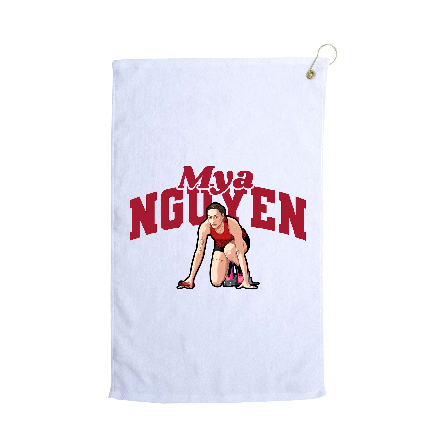 Golf Towel — Signature Arch in White
