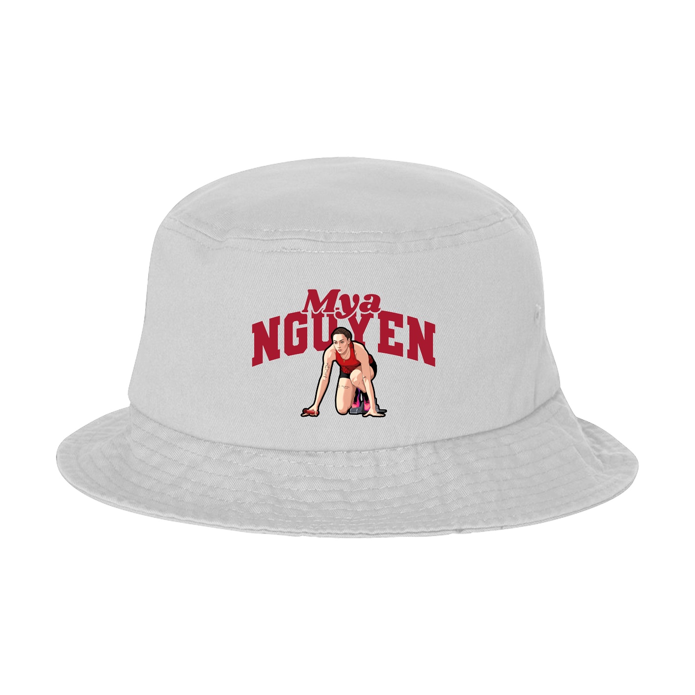 Bucket Cap — Signature Arch in White