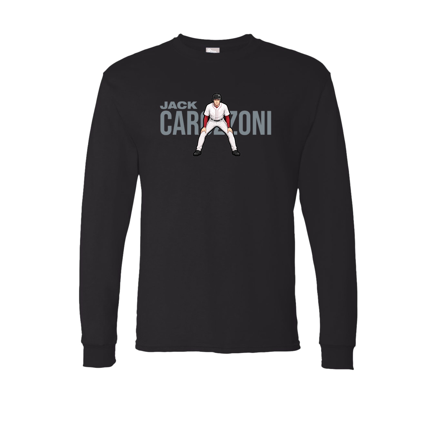 Long Sleeve Tee — Player Name in Black