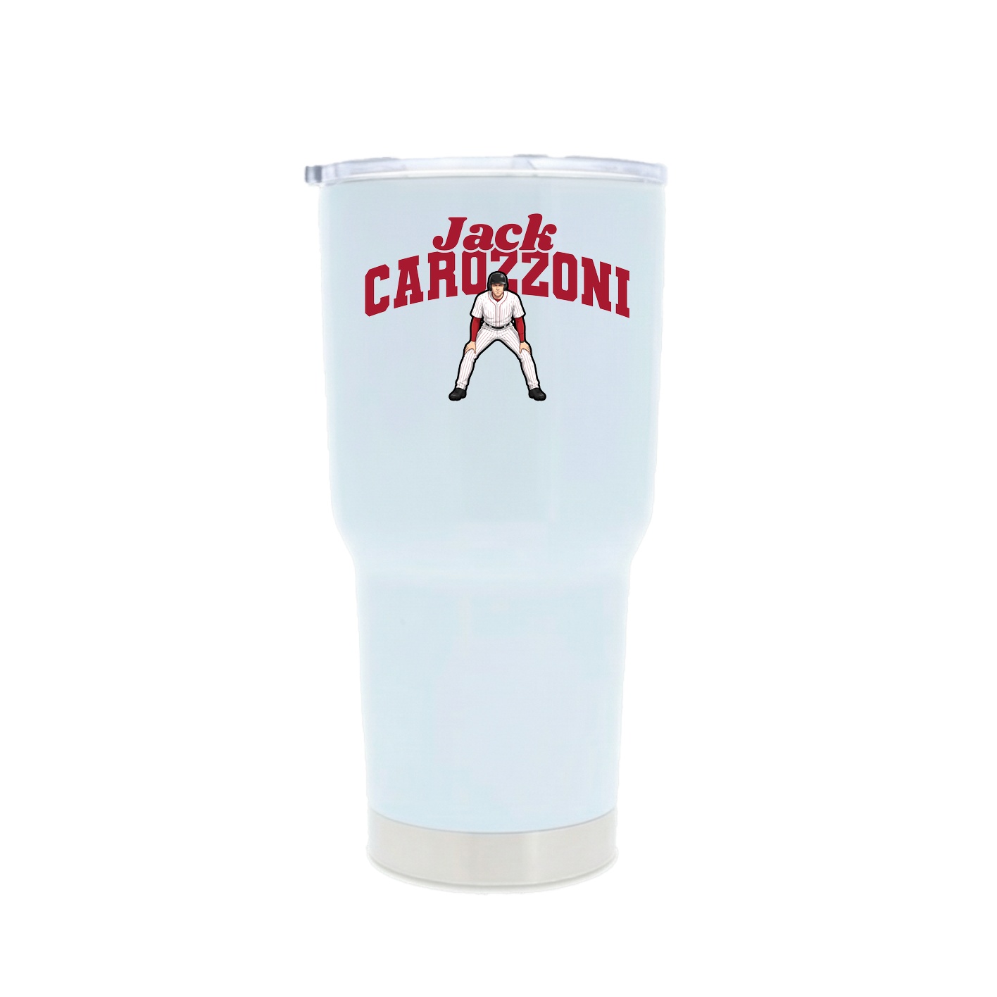 30oz Stainless Steel Tumbler — Signature Arch in White