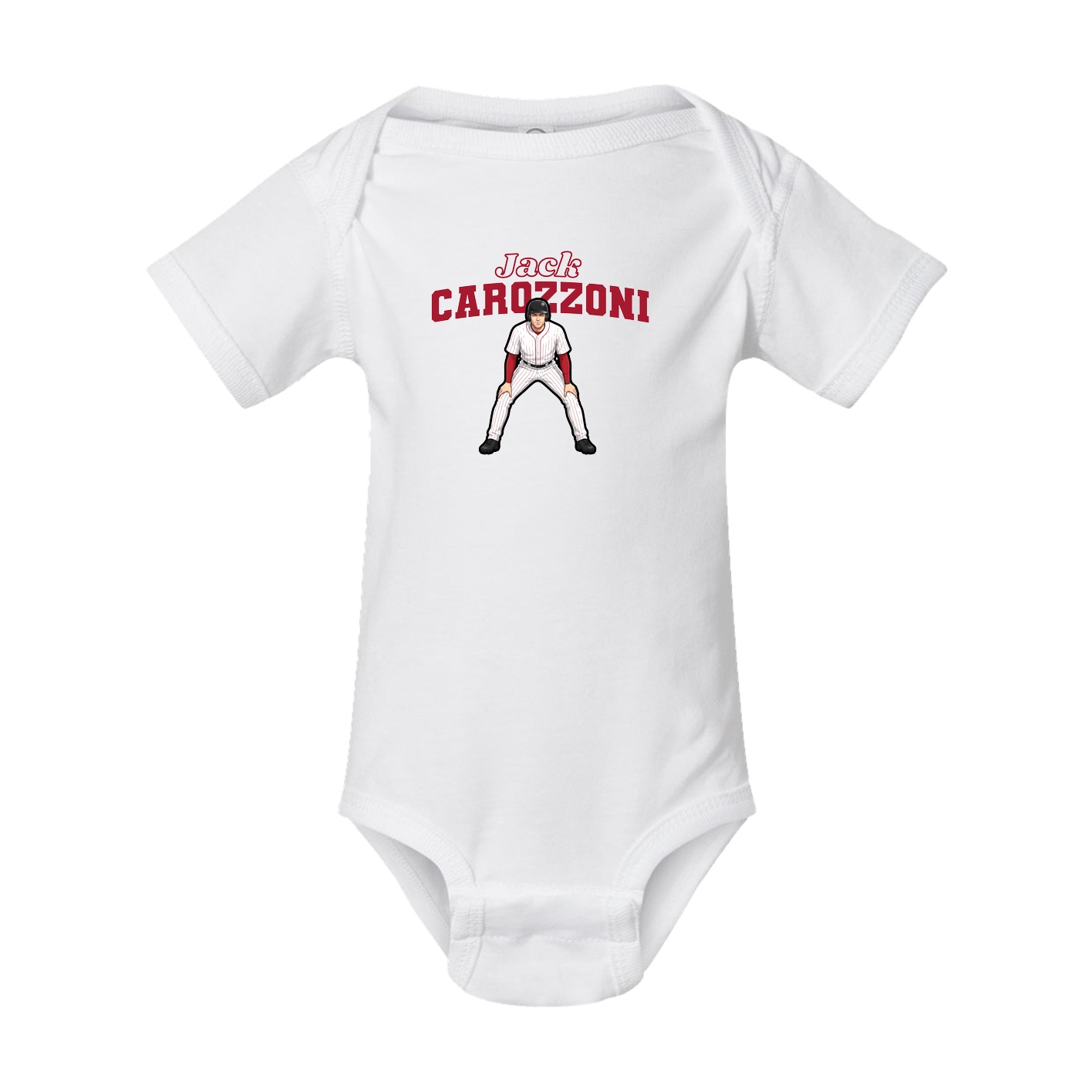 Baby Onesie — Name Arch in White