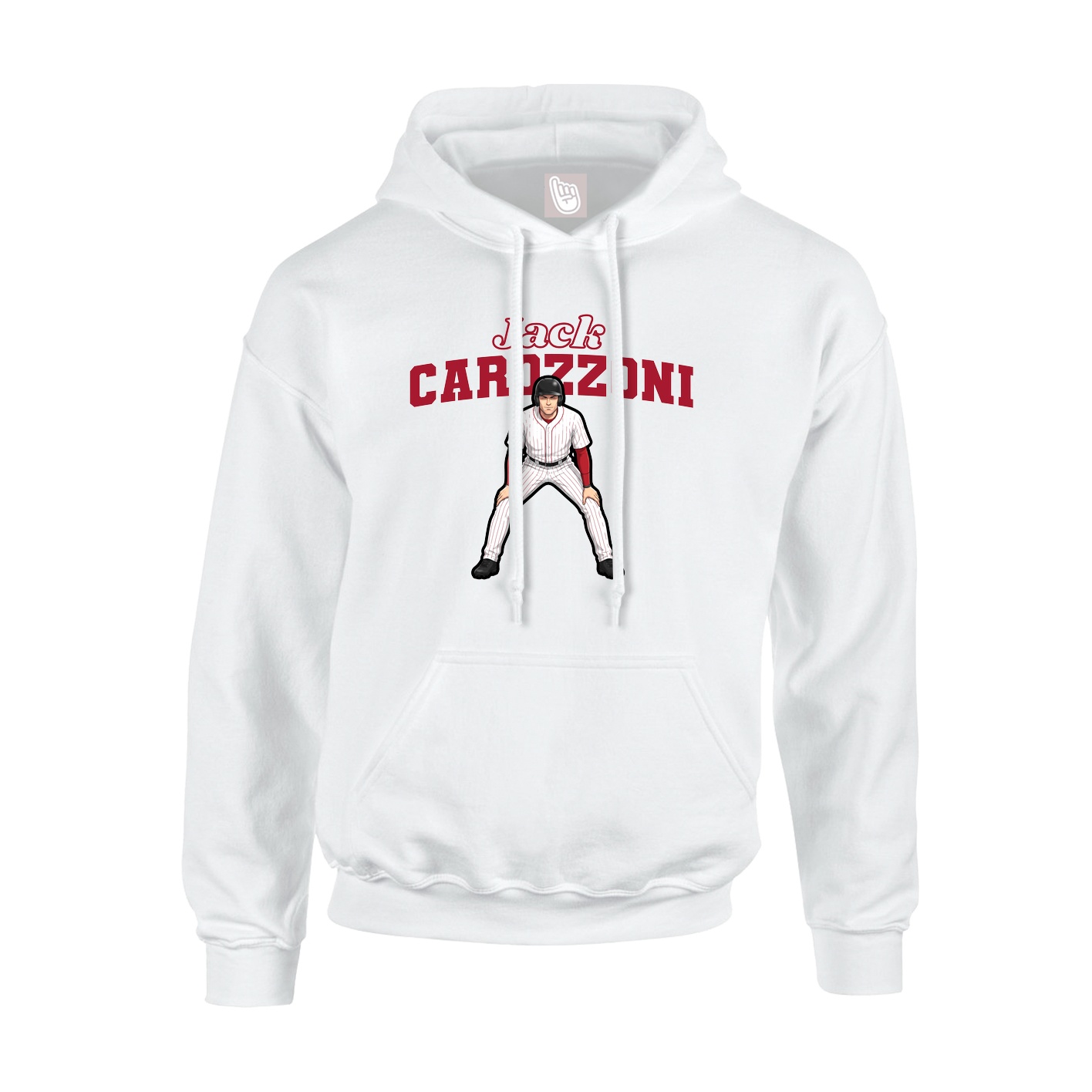 Hoodie — Name Arch in White