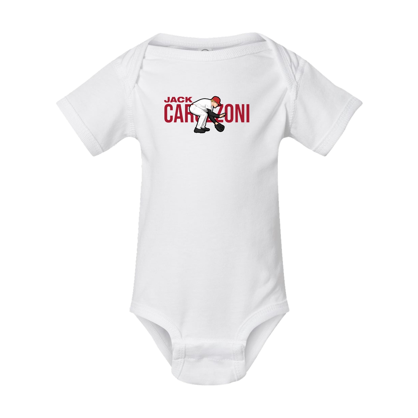 Baby Onesie — Player Name in White