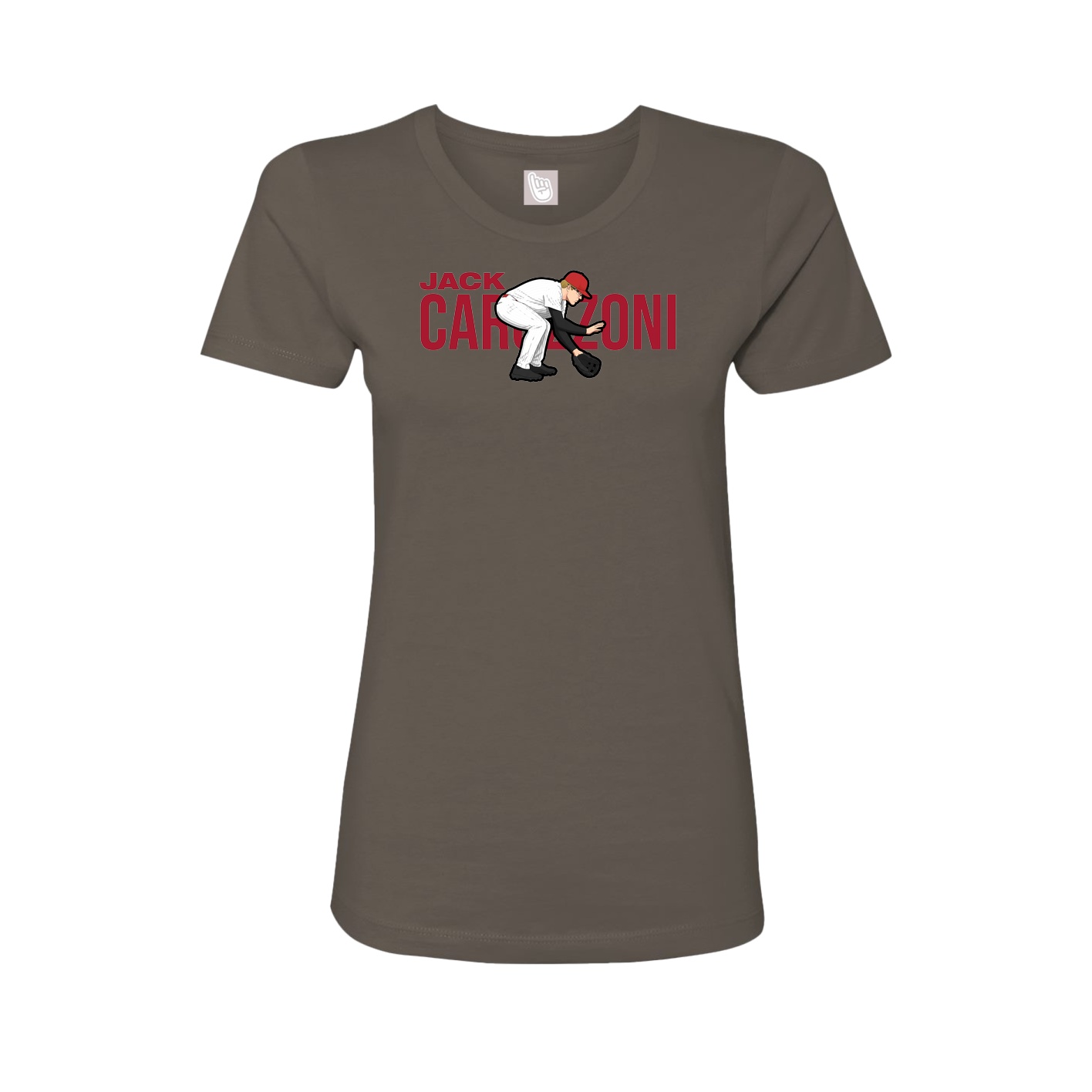 Fitted Women's Tee — Player Name in Grey