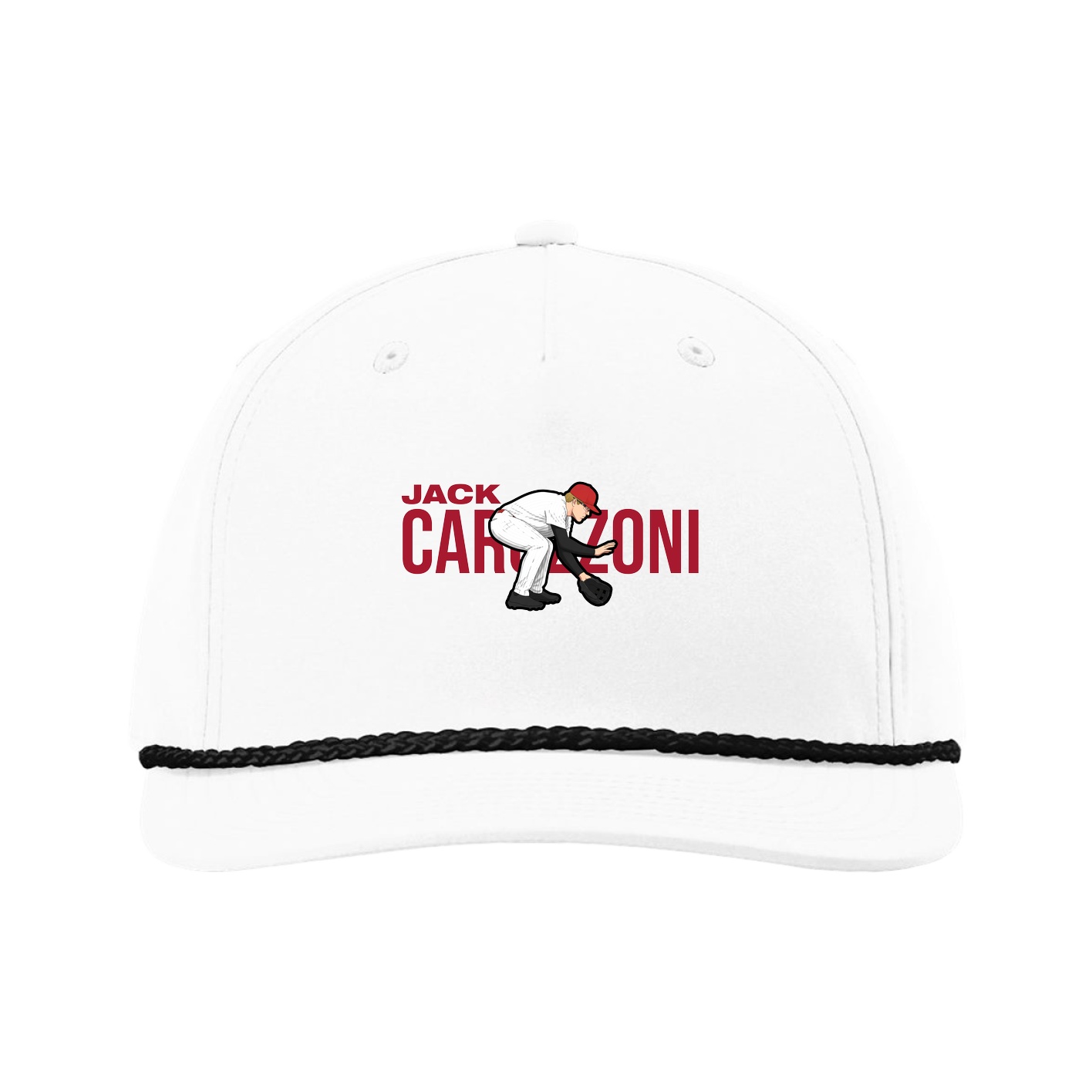 Five-Panel Classic Rope Cap — Player Name in White
