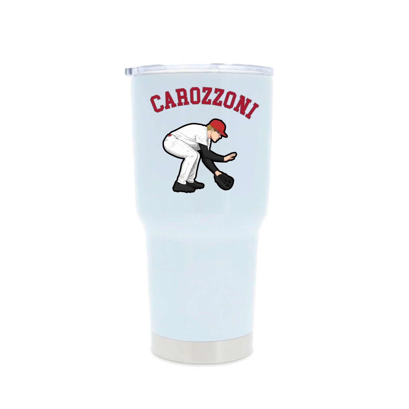30oz Stainless Steel Tumbler — Shirsey Arch in White