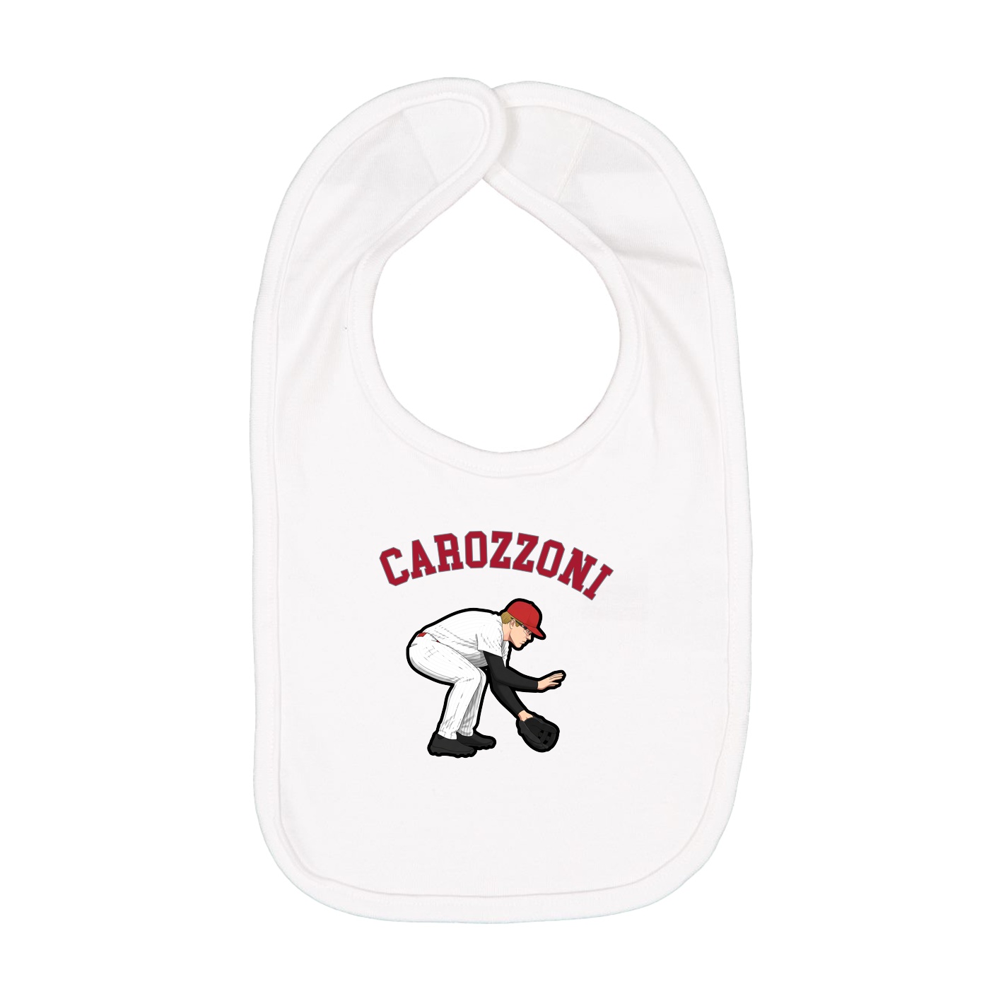 Infant Bib — Shirsey Arch in White