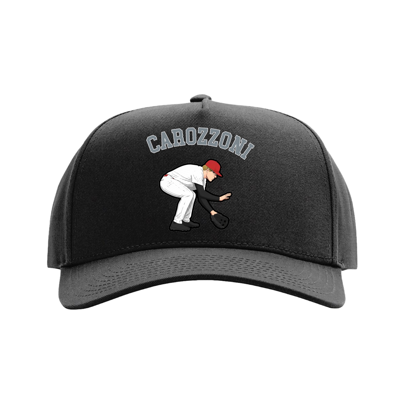 Full Fabric Five-Panel Champ Cap — Shirsey Arch in Black