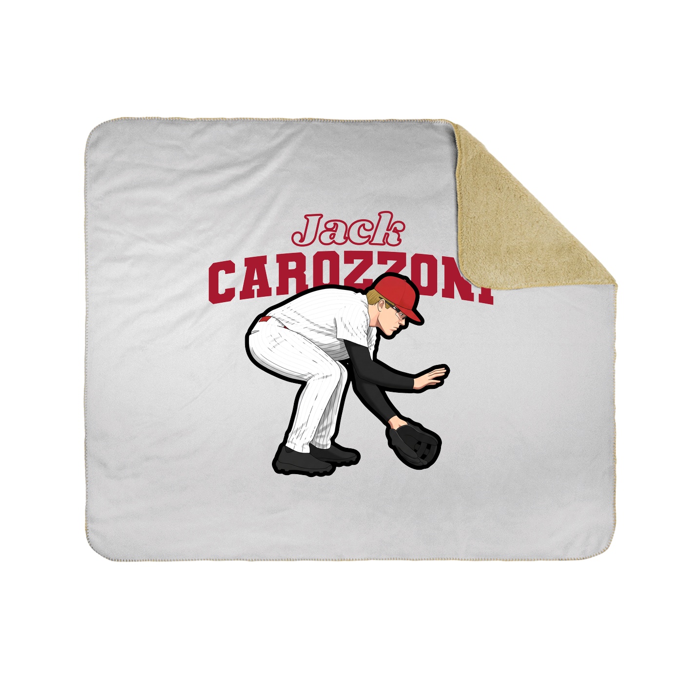 Throw Blanket — Name Arch in White