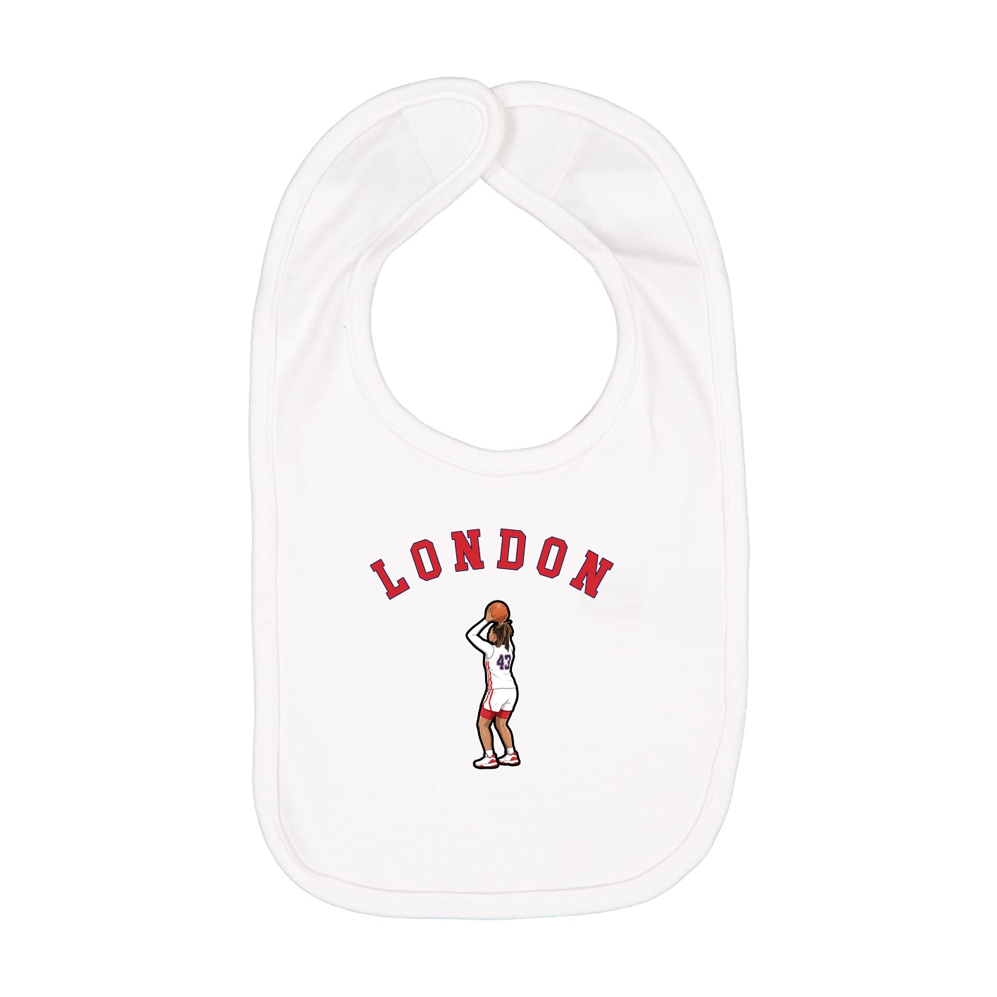 Infant Bib — Shirsey Arch in White