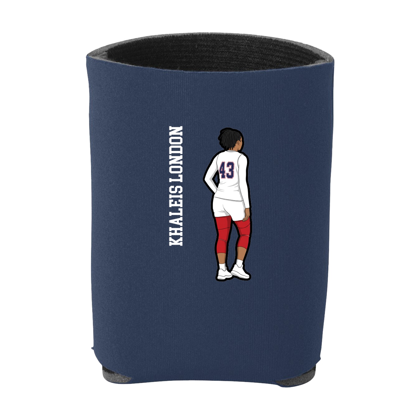Can Holder — Name Vertical in Navy