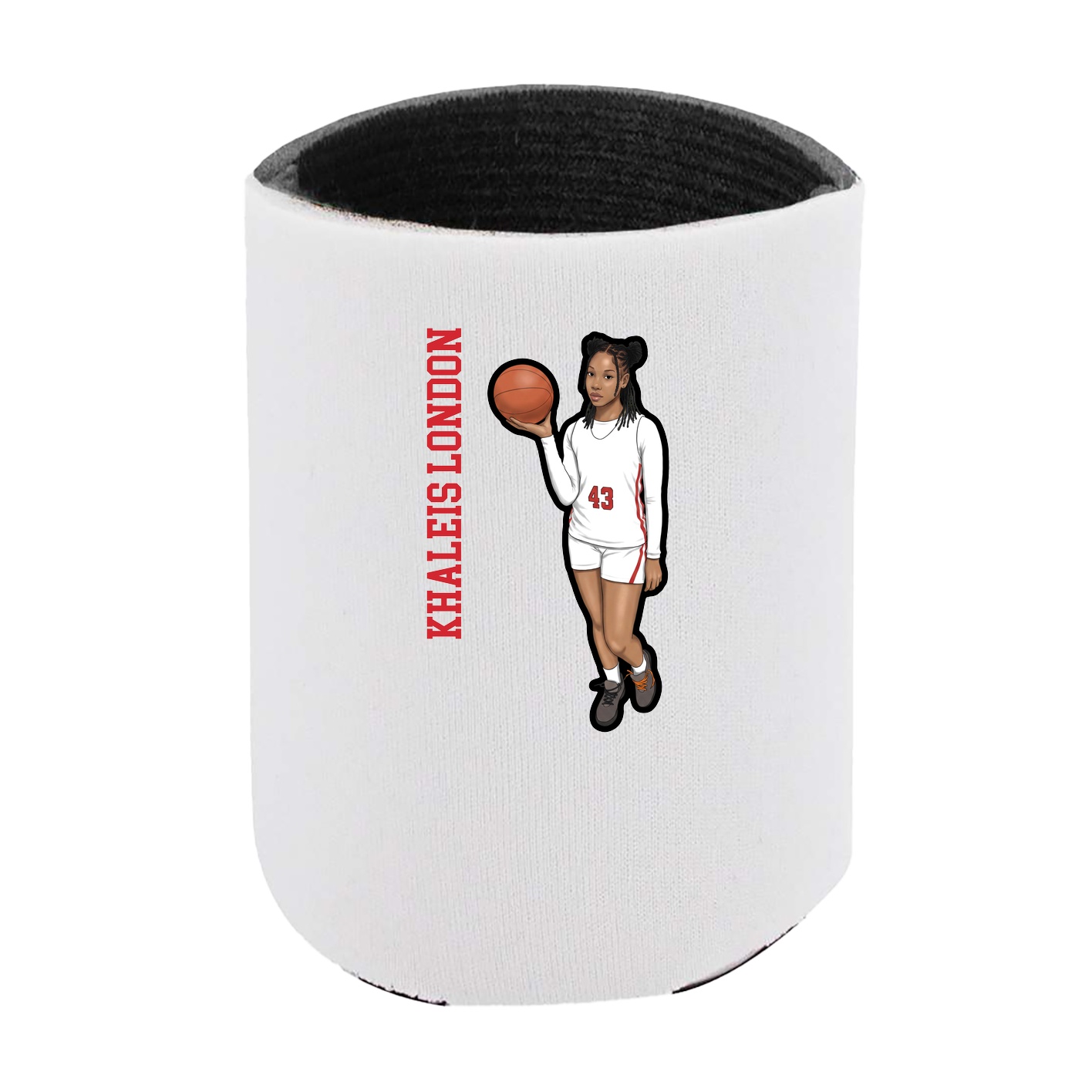 Can Holder — Name Vertical in White