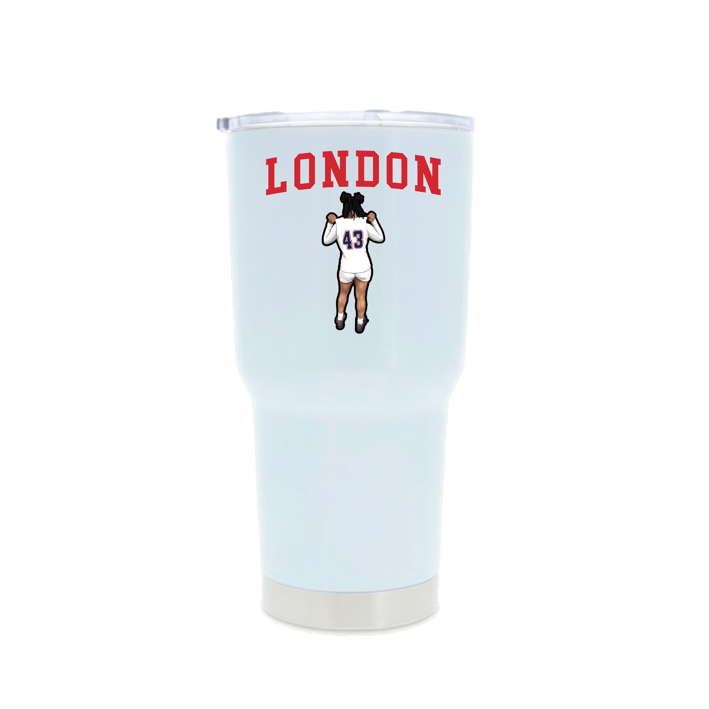 30oz Stainless Steel Tumbler — Shirsey in White