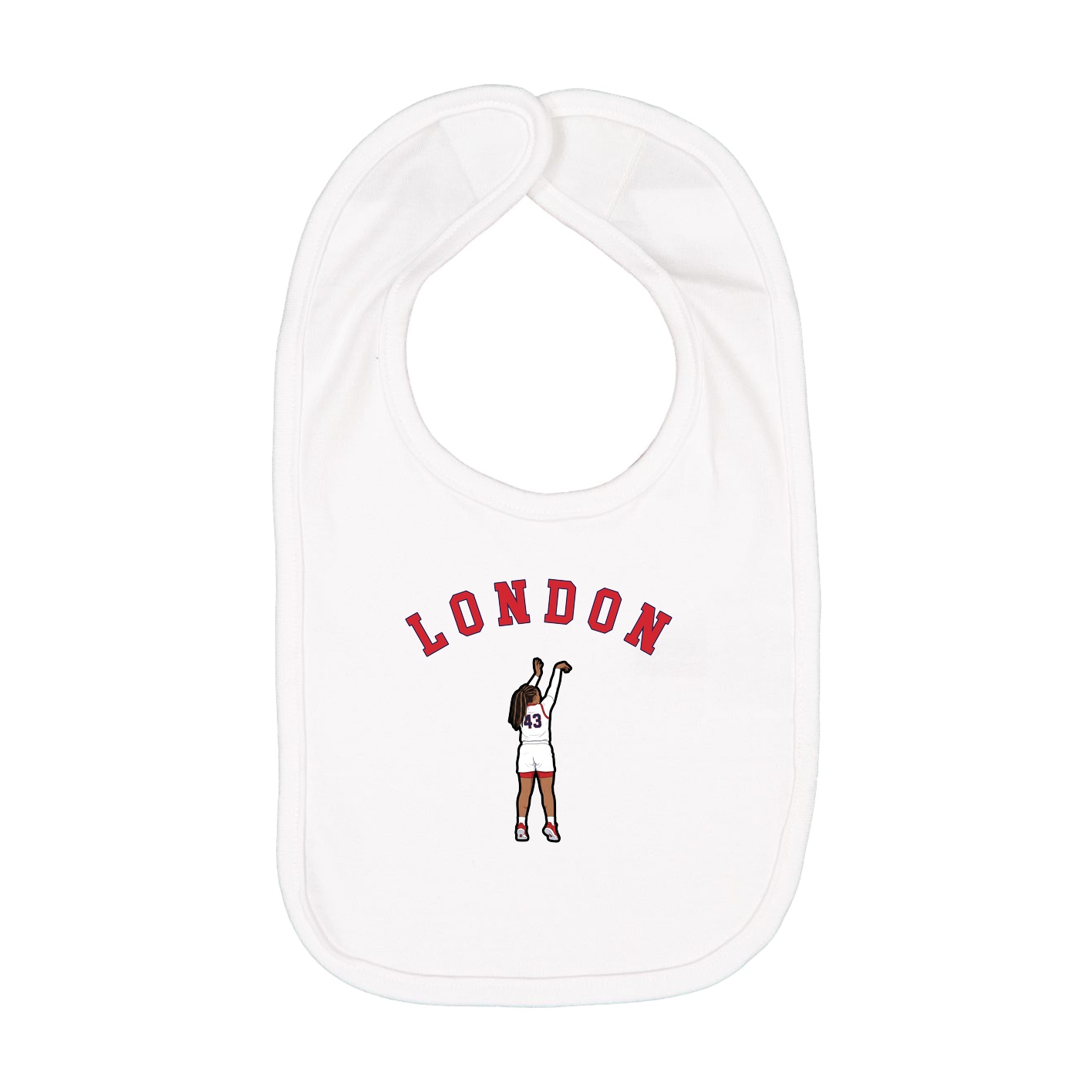 Infant Bib — Shirsey Arch in White
