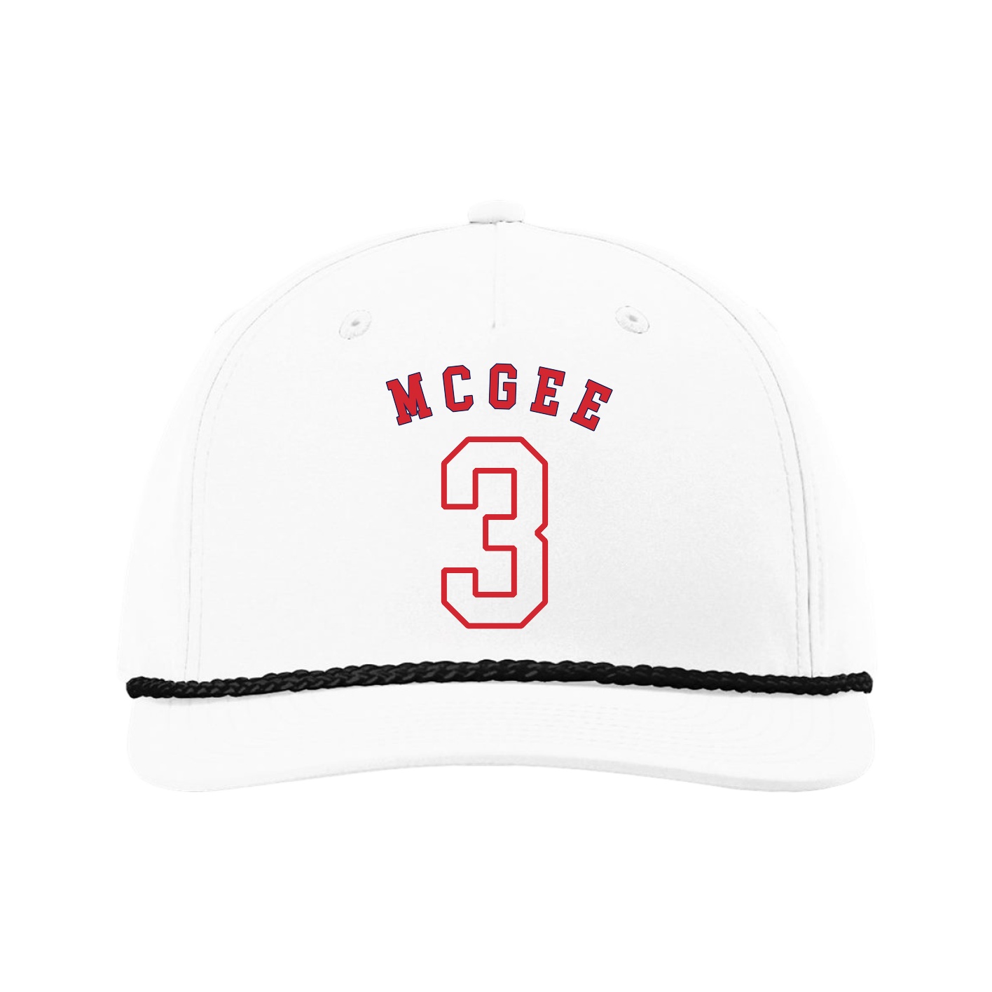 Five-Panel Classic Rope Cap — Shirsey Arch in White