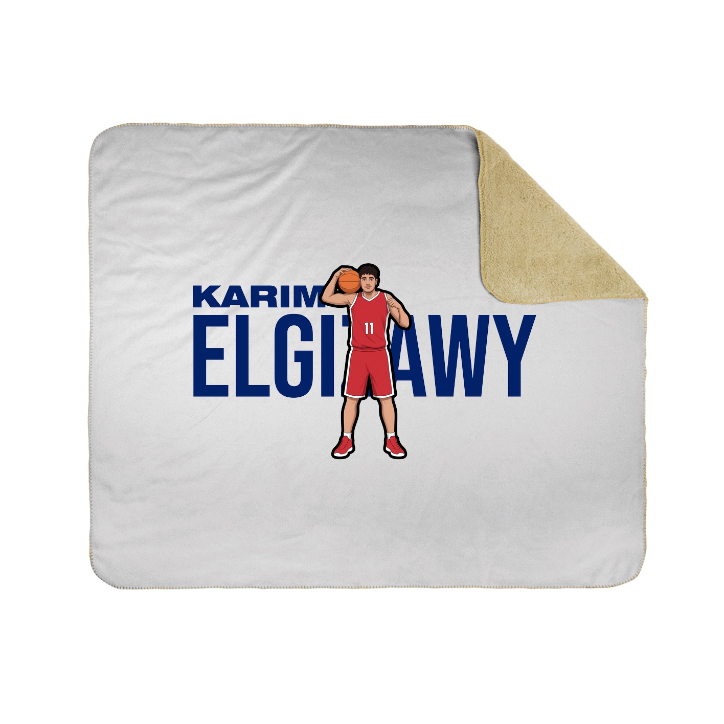 Throw Blanket — Player Name in White