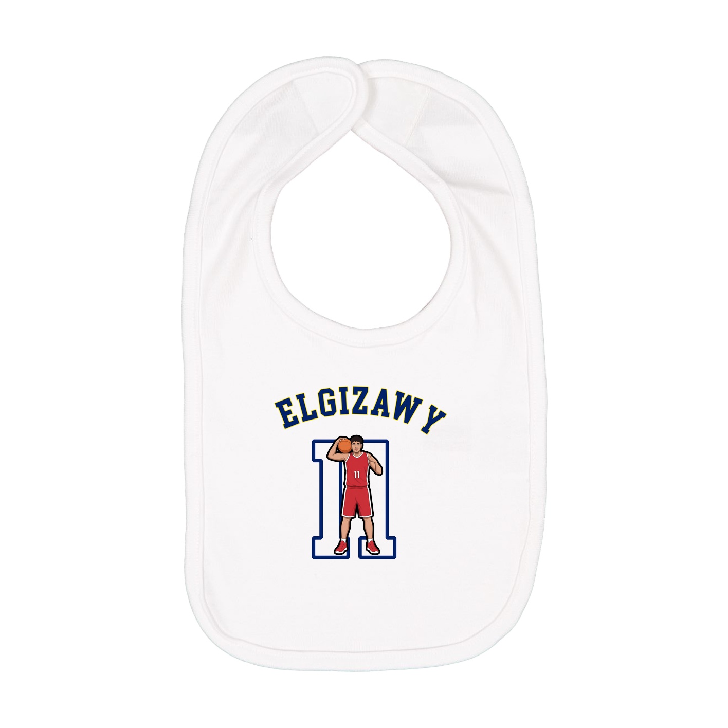 Infant Bib — Shirsey Arch in White