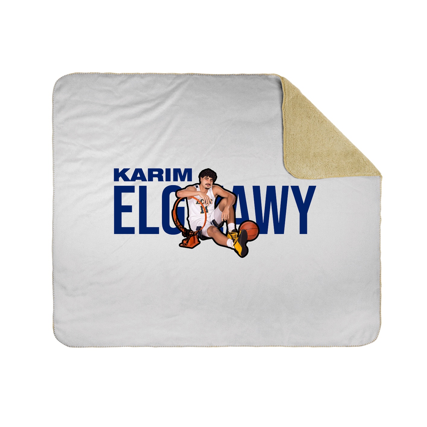 Throw Blanket — Player Name in White