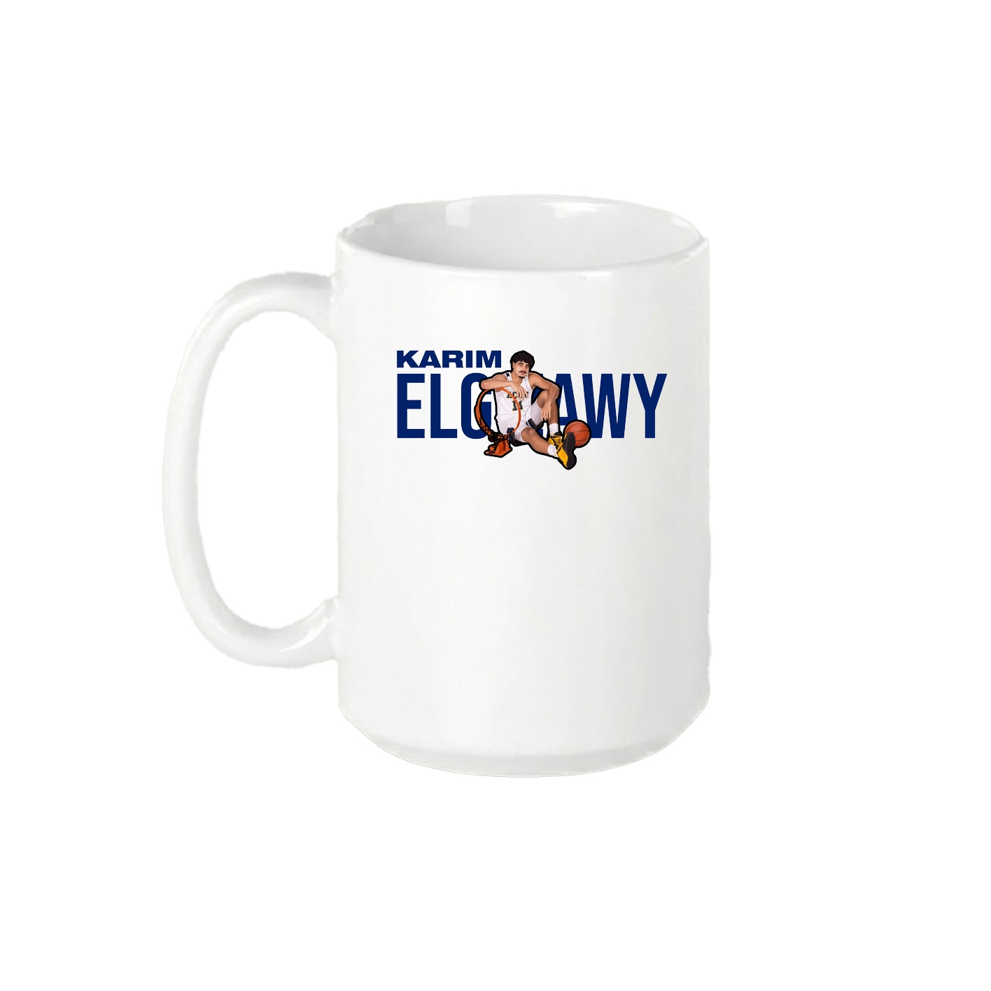 15oz Coffee Mug — Player Name in White
