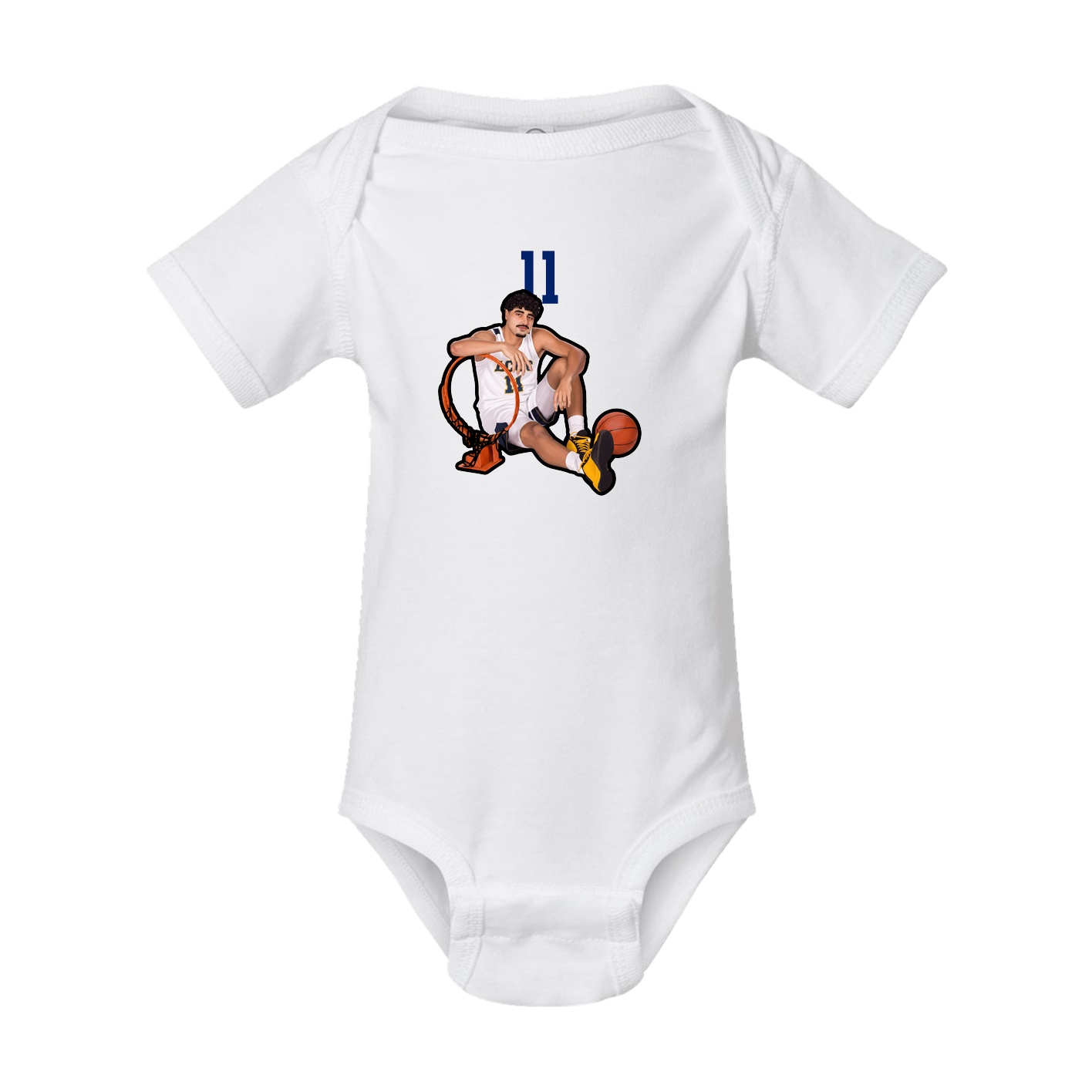 Baby Onesie — Number Top in White