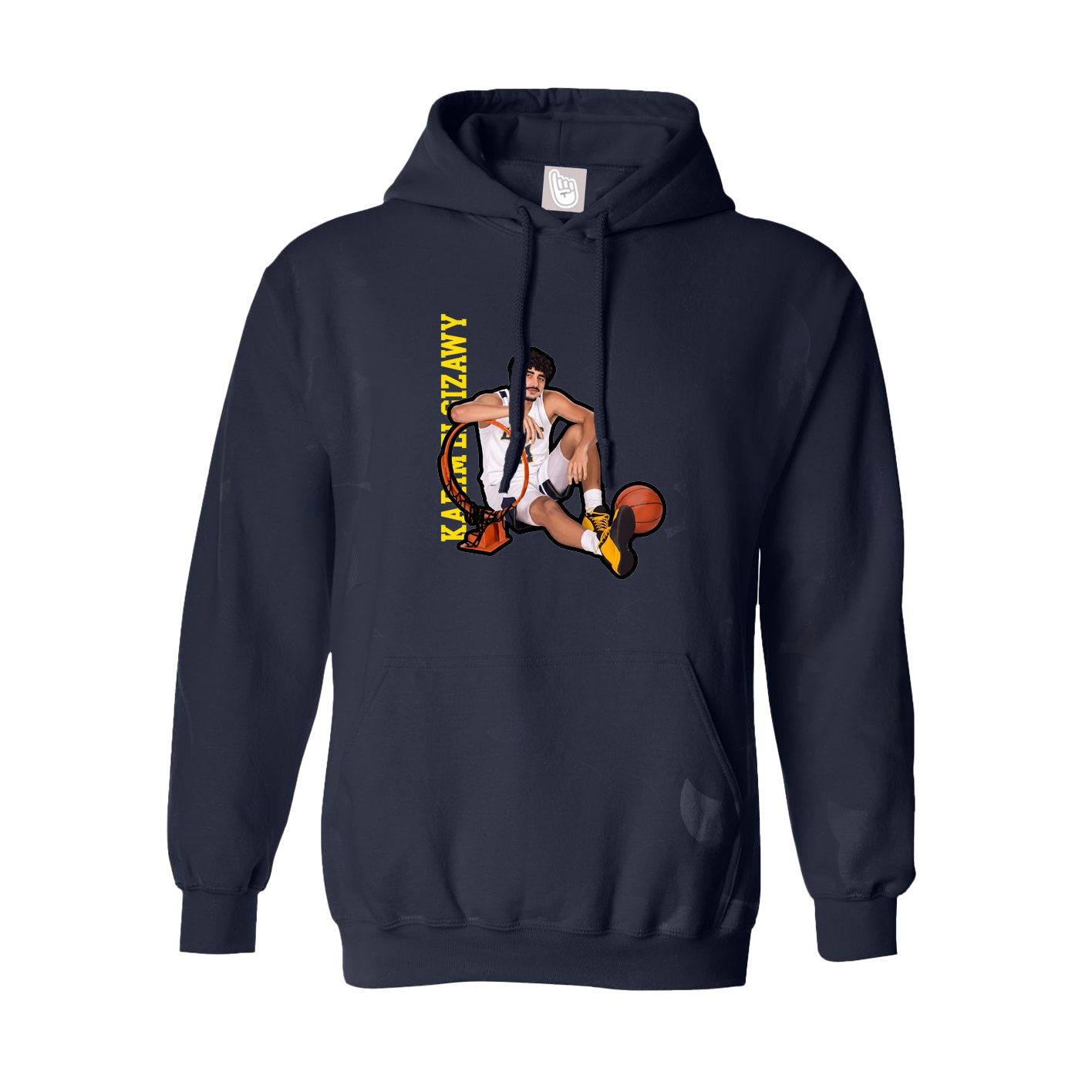 Youth Hoodie — Name Vertical in Navy
