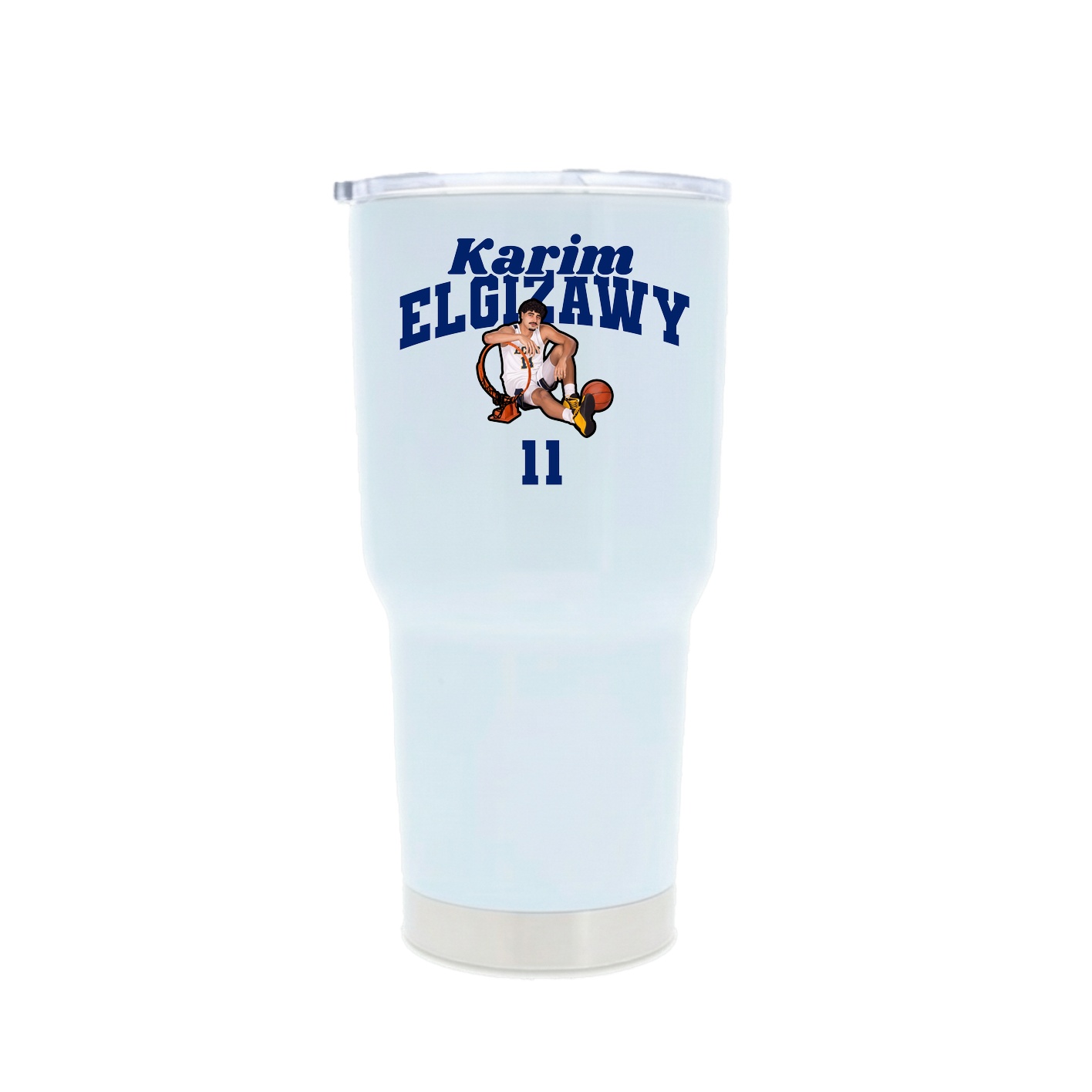 30oz Stainless Steel Tumbler — Signature Arch in White