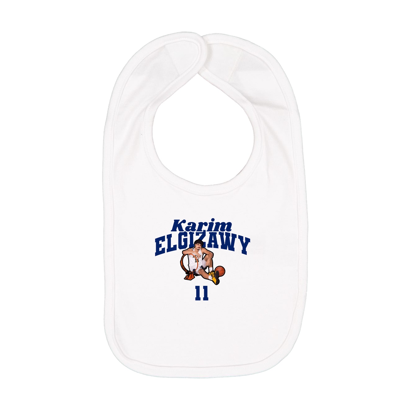 Infant Bib — Signature Arch in White