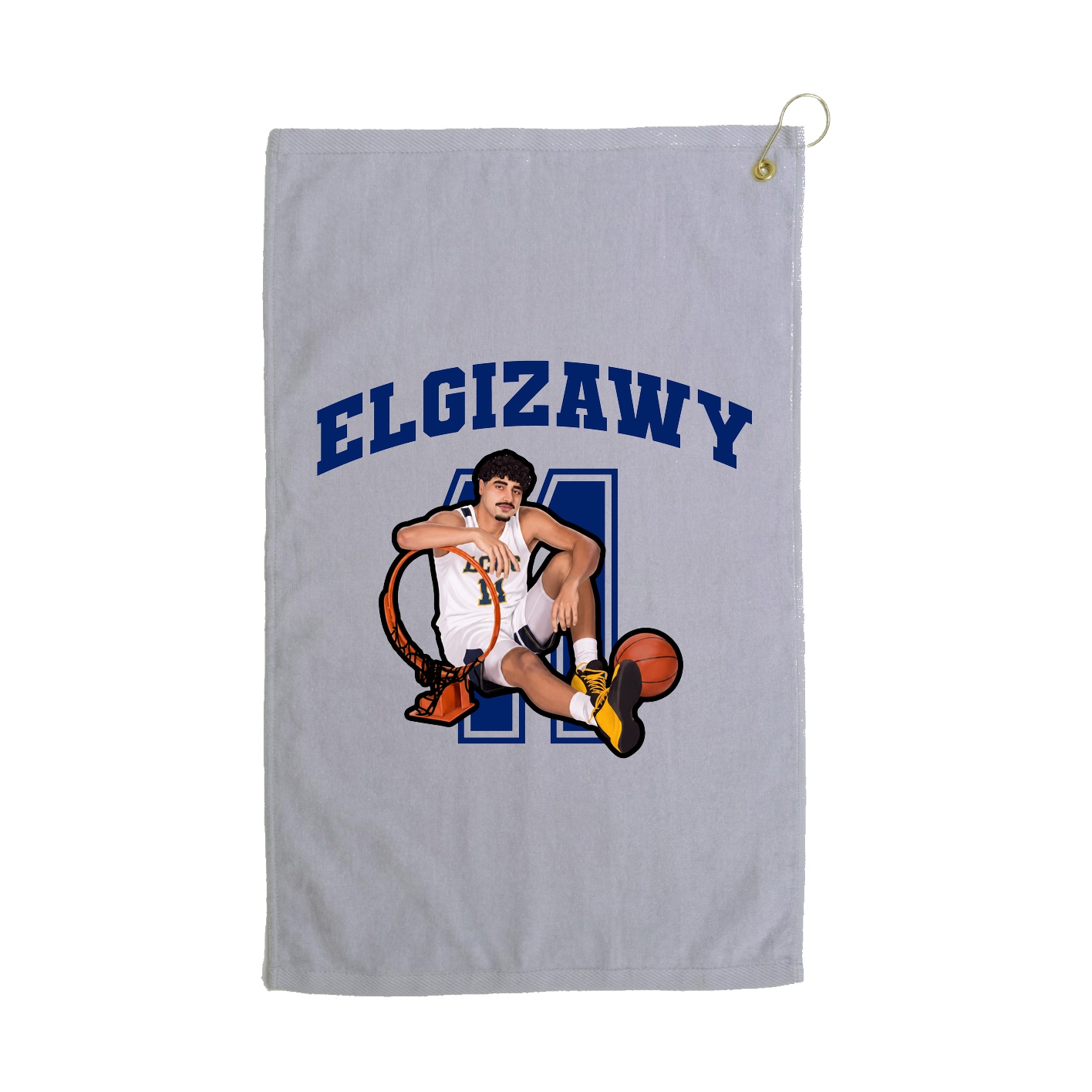 Golf Towel — Number in Grey