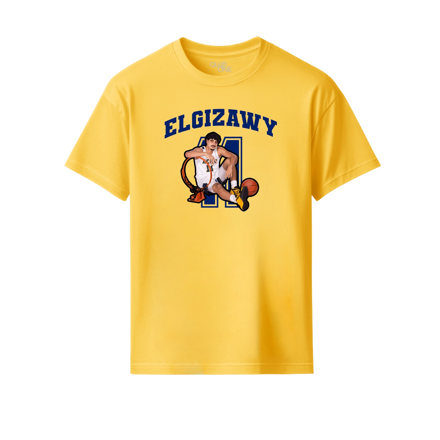 Youth Tee — Number in Yellow