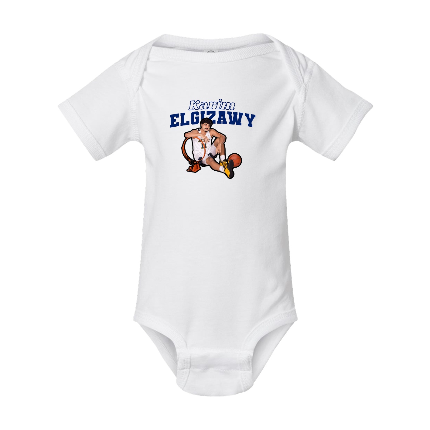 Baby Onesie — Name Arch in White
