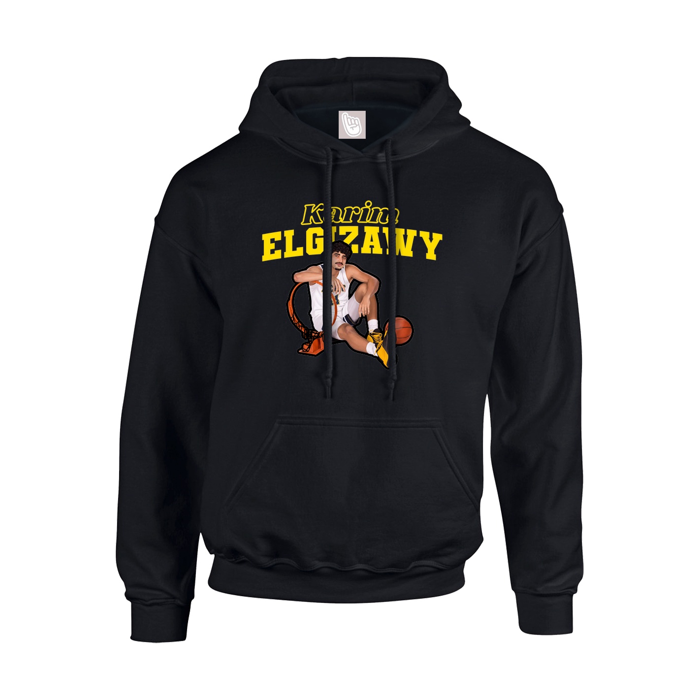 Youth Hoodie — Name Arch in Black
