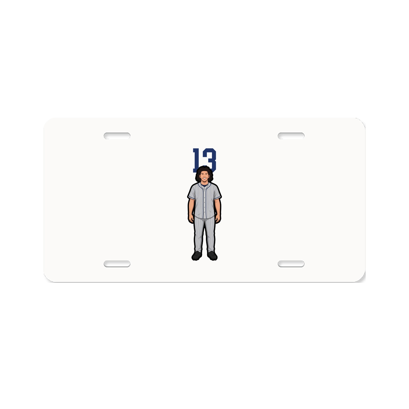 License Plate — Number Top in Classic
