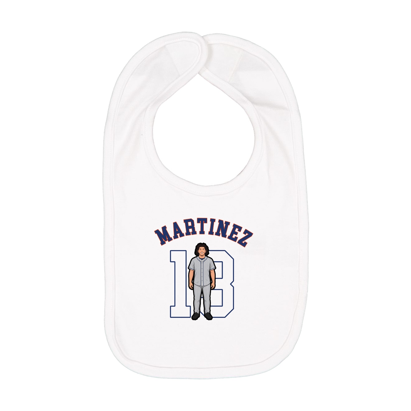 Infant Bib — Shirsey Arch in White