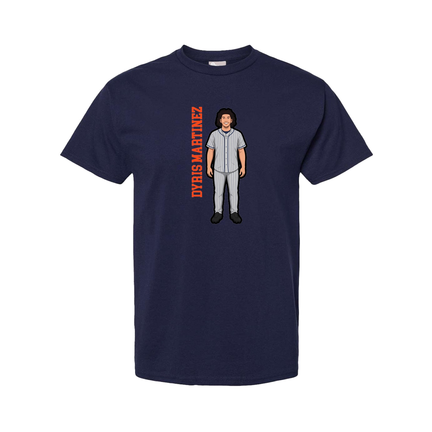 Tee — Name Vertical in Navy