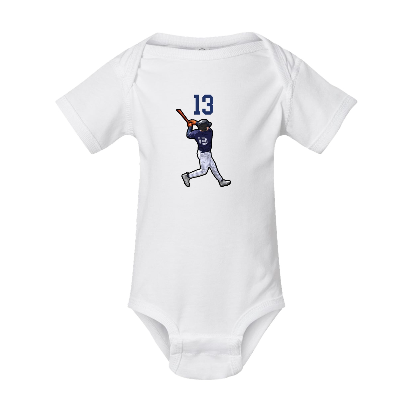 Baby Onesie — Number Top in White
