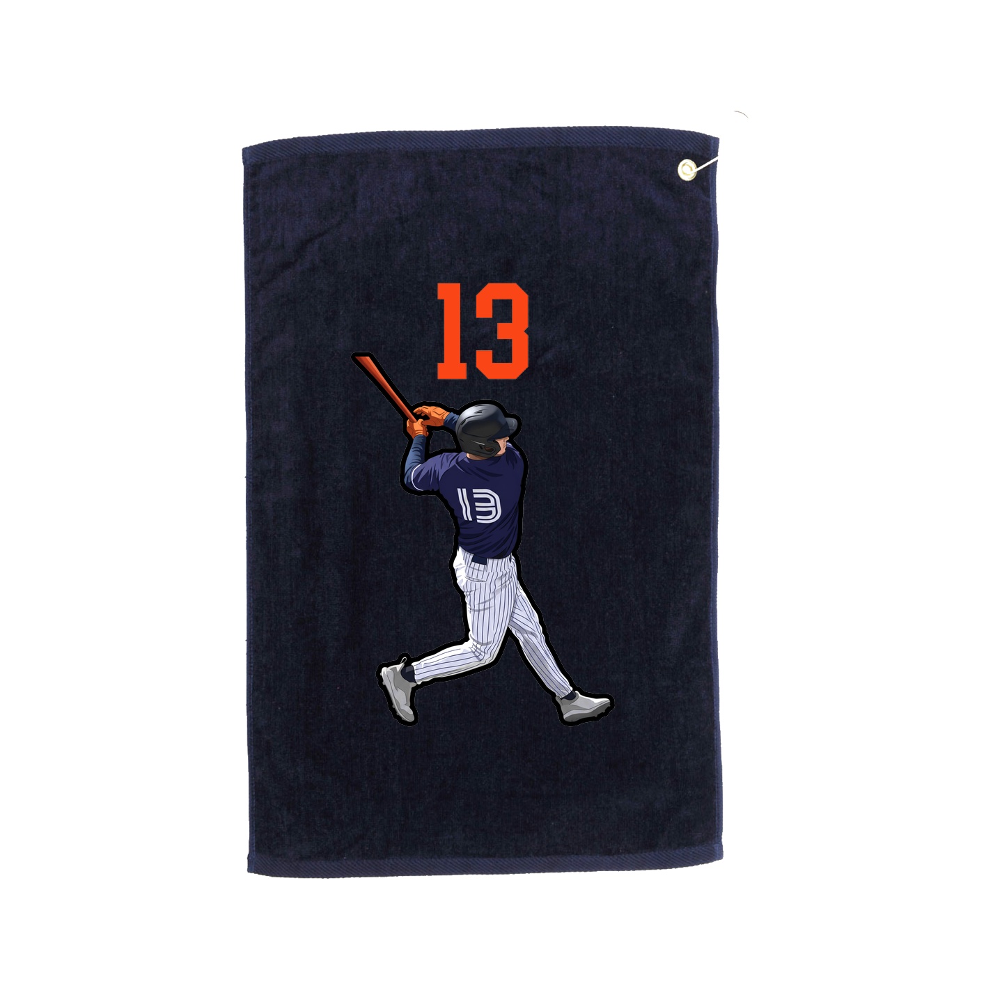 Golf Towel — Number Top in Navy