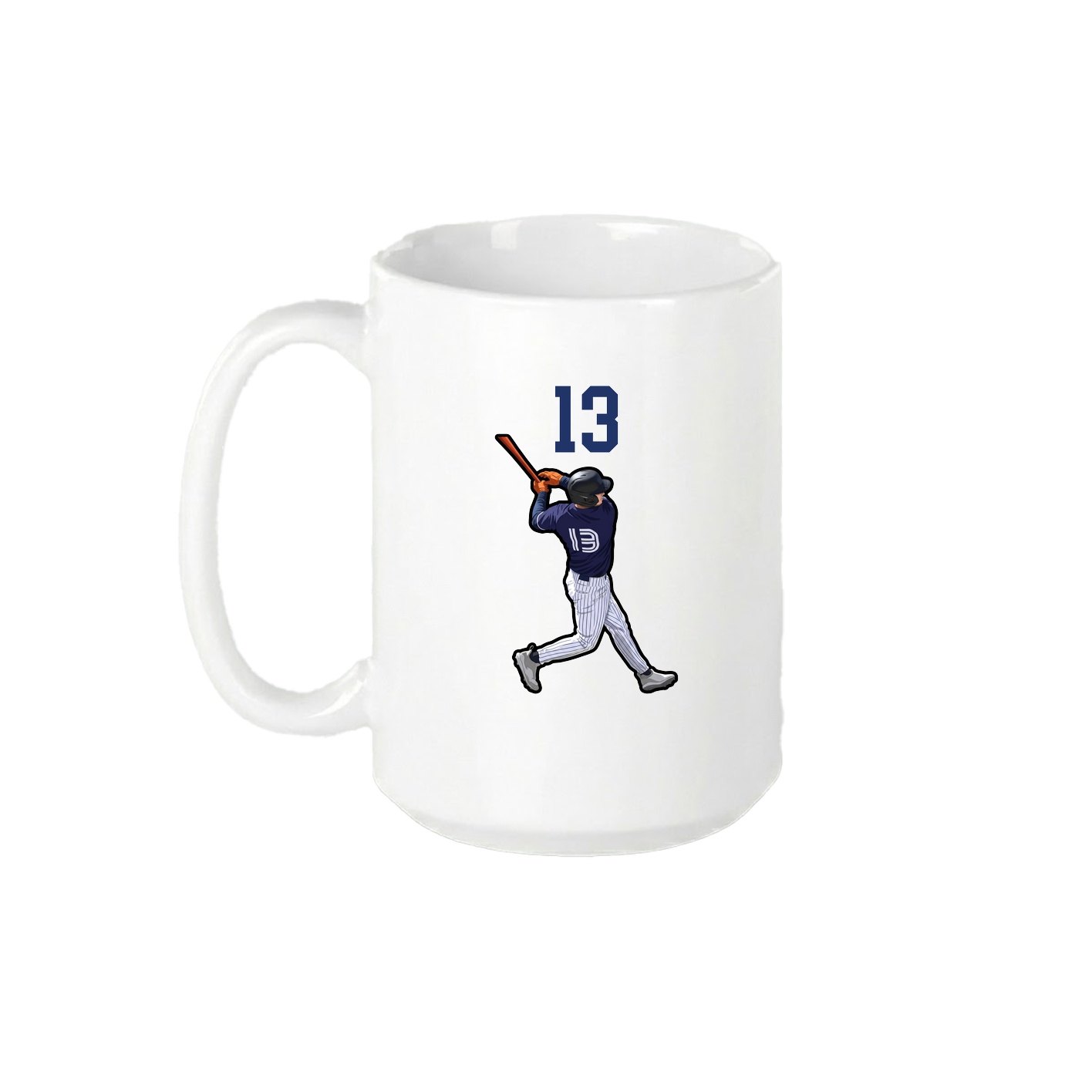 15oz Coffee Mug — Number Top in White
