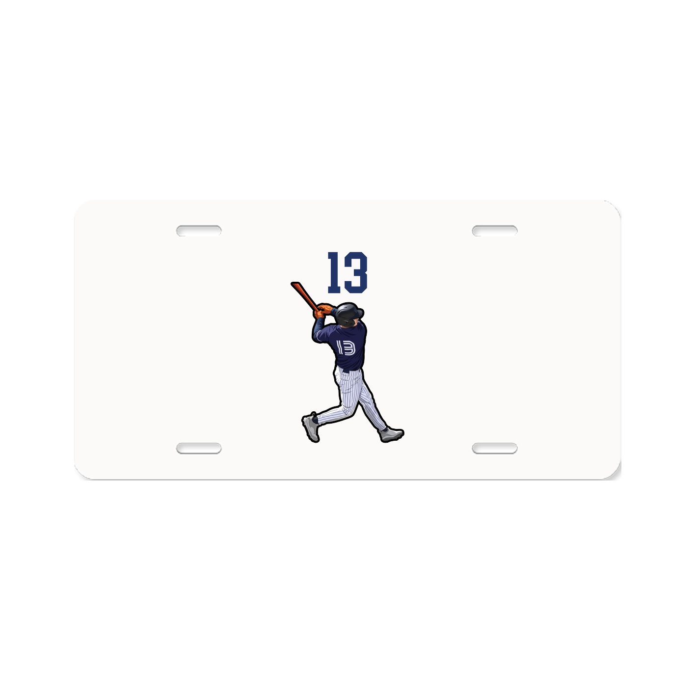 License Plate — Number Top in Classic