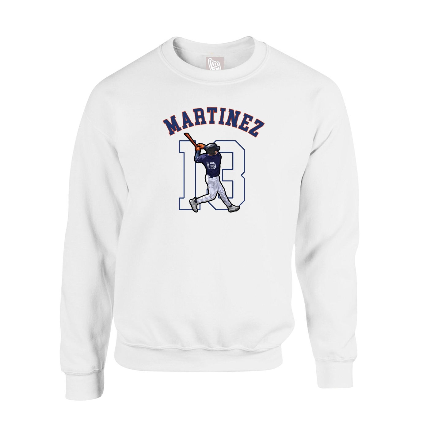 Fleece Crew — Shirsey Arch in White