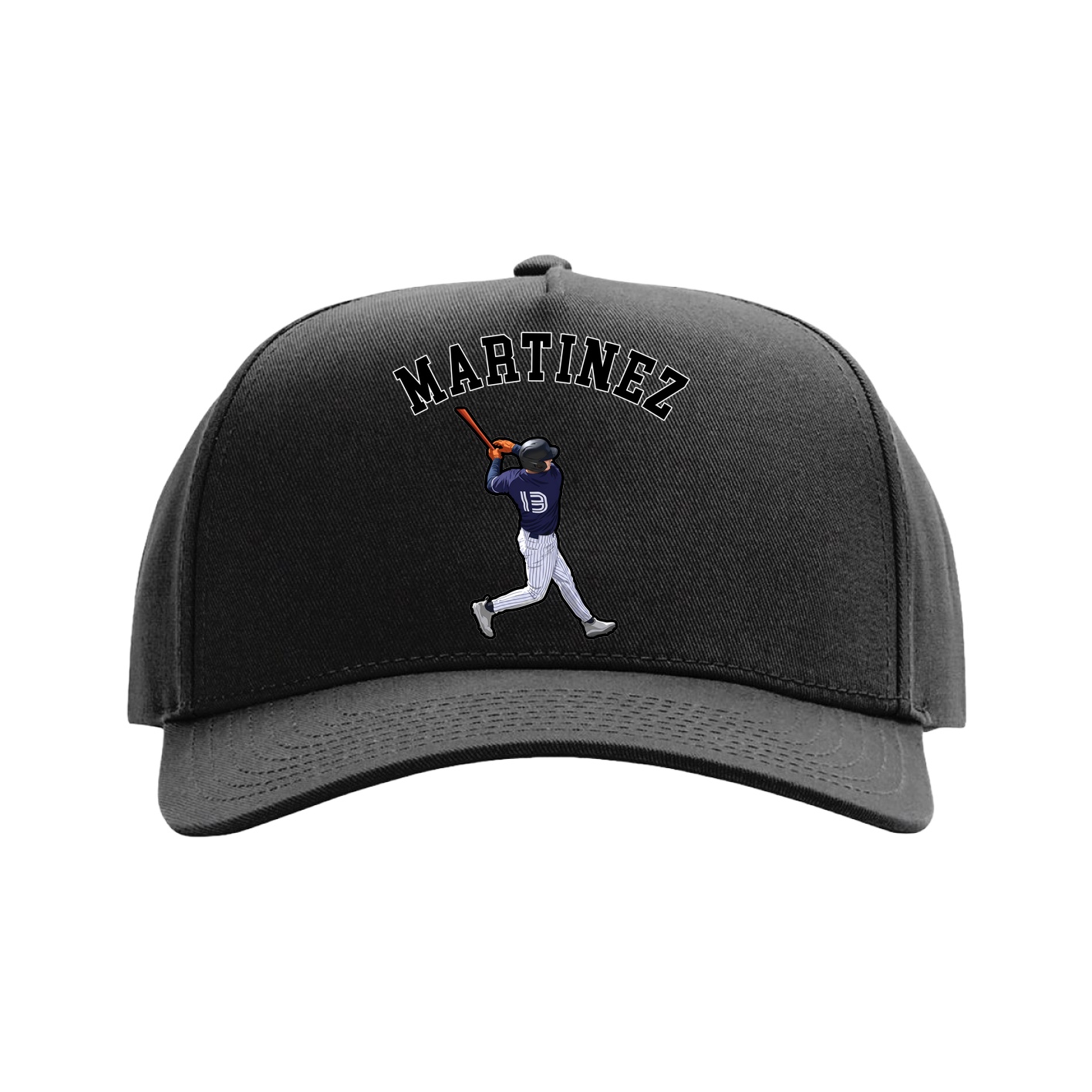 Full Fabric Five-Panel Champ Cap — Shirsey Arch in Black