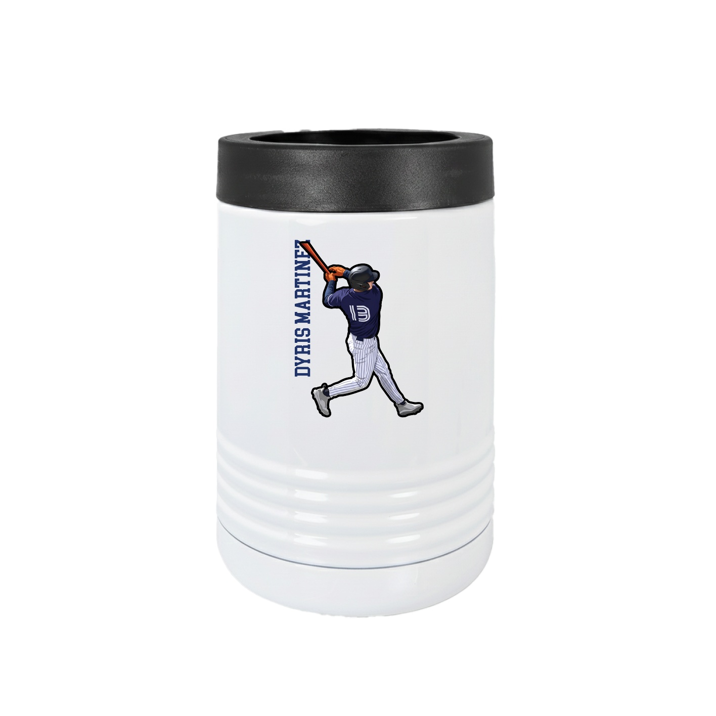 Beverage Holder — Name Vertical in White