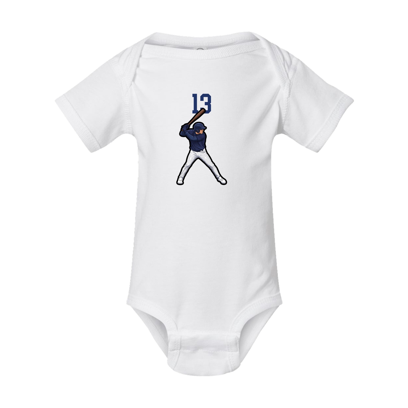 Baby Onesie — Number Top in White