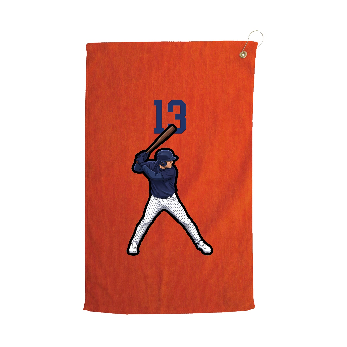 Golf Towel — Number Top in Orange