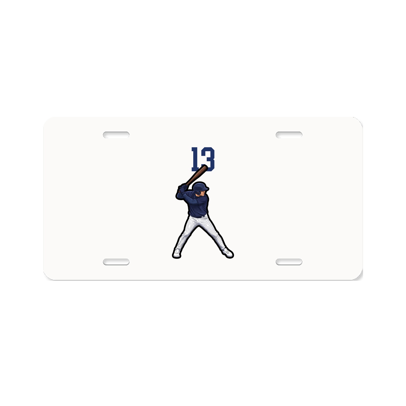 License Plate — Number Top in Classic
