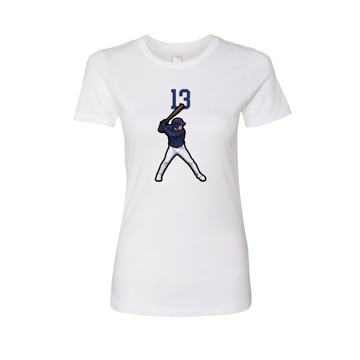 Fitted Women's Tee — Number Top in White